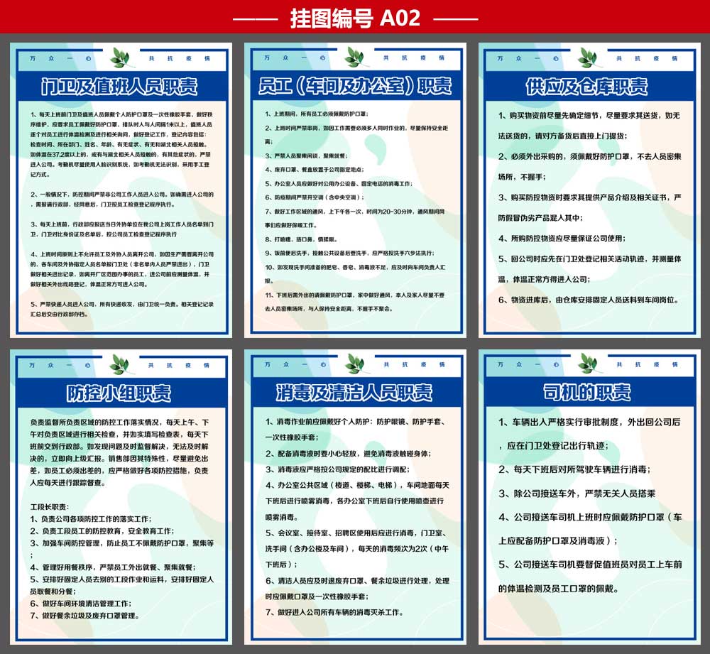 疫情防控崗位職責牌海報設計(jì)